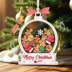 WHITE SHAKING CHRISMAS ORRNAMENT SET